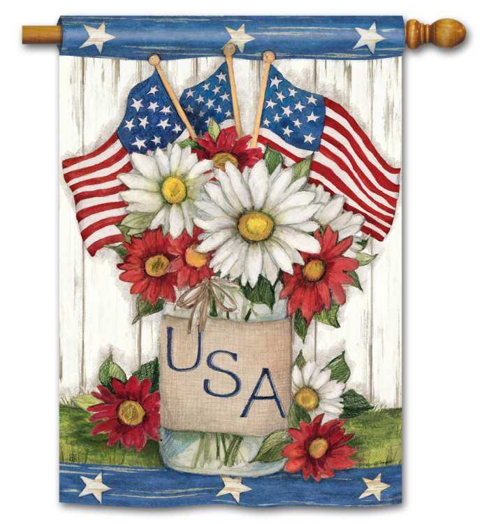 Breeze Art USA Mason Jar House Flag